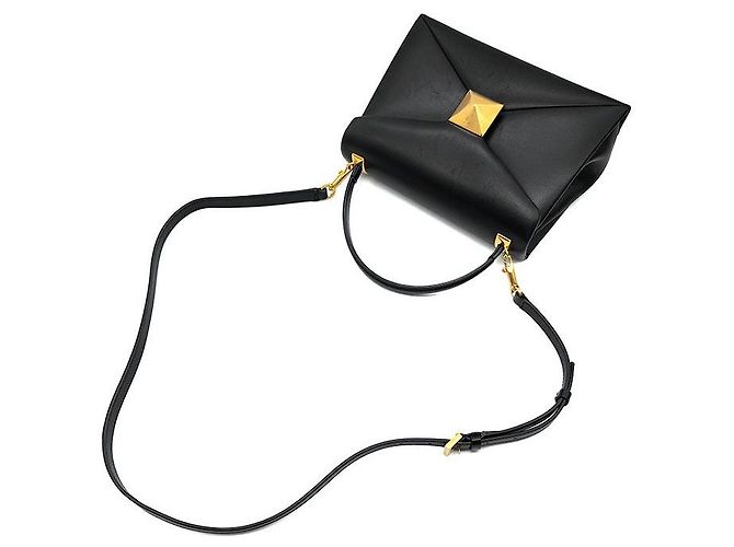 Valentino One Stud Top Handle Shoulder Bag Small Black - view 4