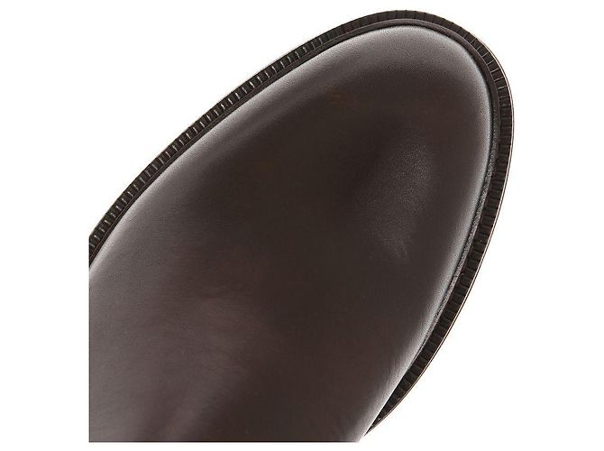 Brunello Cucinelli Waxed Calf Leather Chelsea Boots Black - view 8
