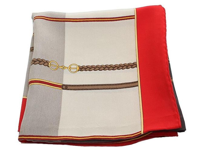 Céline Pañuelo de seda rojo Castaño - vista 5