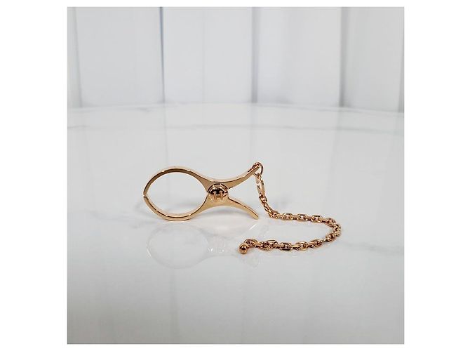Hermès Handschuhclip Schlüsselanhänger Rose Gold OR Pink - Ansicht 3