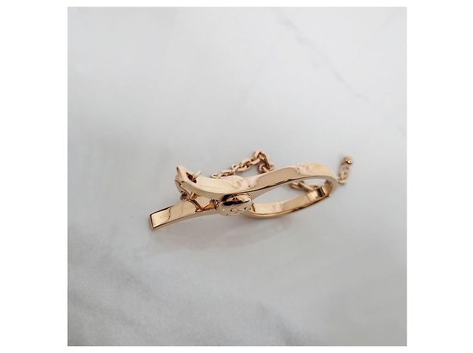 Hermès Handschuhclip Schlüsselanhänger Rose Gold OR Pink - Ansicht 7