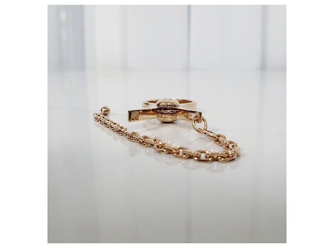 Hermès Handschuhclip Schlüsselanhänger Rose Gold OR Pink - Ansicht 8