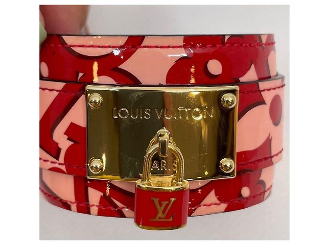 Louis Vuitton Bracciale in vernice rossa Rosso - vista 2