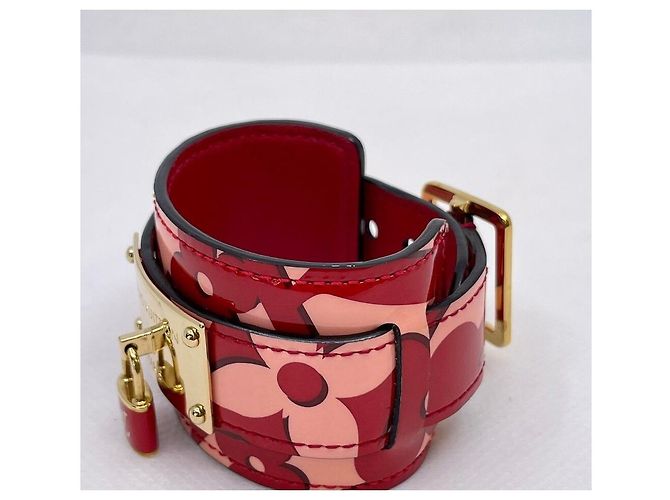 Louis Vuitton Bracciale in vernice rossa Rosso - vista 3