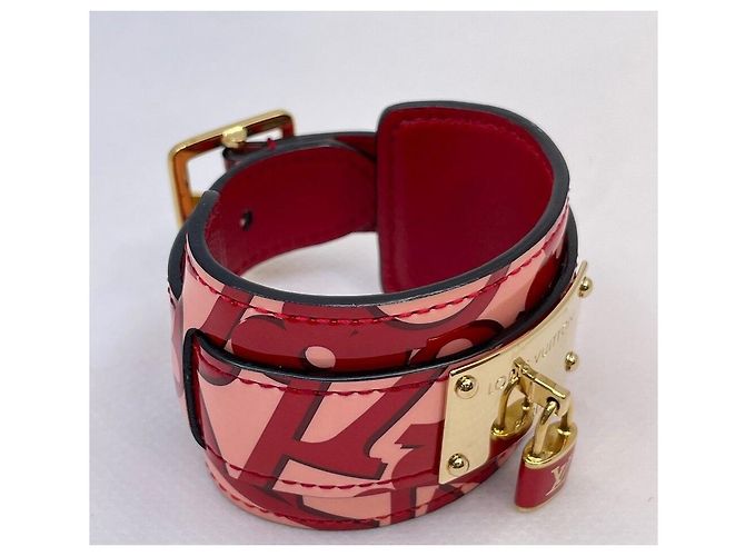 Louis Vuitton Bracciale in vernice rossa Rosso - vista 4