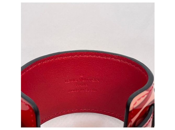 Louis Vuitton Bracciale in vernice rossa Rosso - vista 5