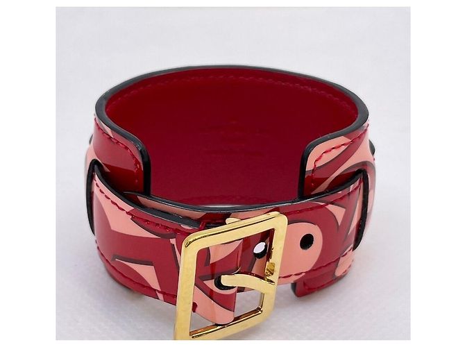 Louis Vuitton Bracciale in vernice rossa Rosso - vista 6
