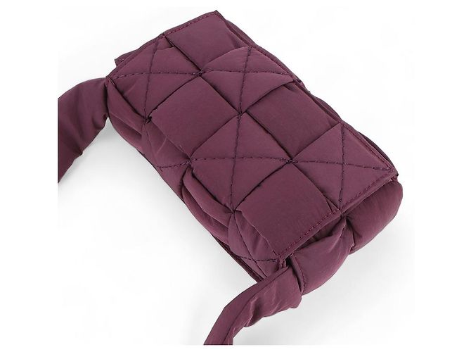 Bottega Veneta Borsa a tracolla mini Padded Tech Cassette Porpora - vista 4