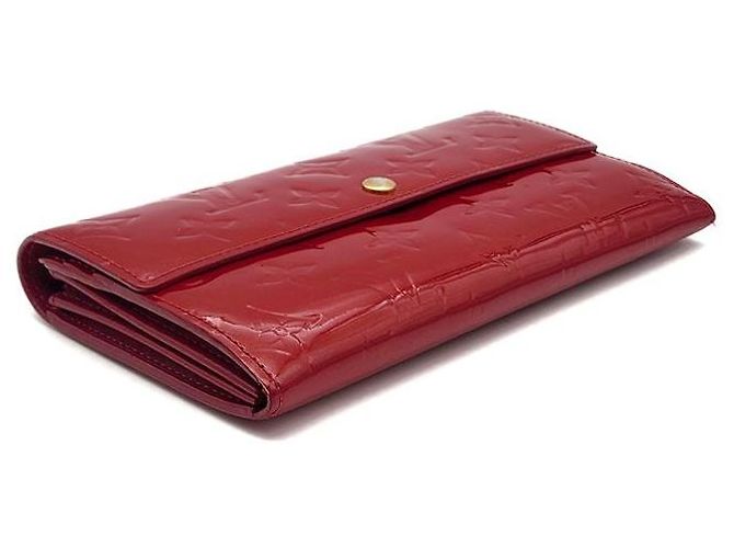 Louis Vuitton Cartera Sara en charol Roja - vista 4