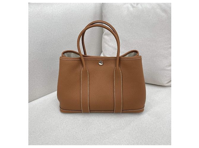 Hermès Garden Party Gold Stamp Gold D'oro - vista 2