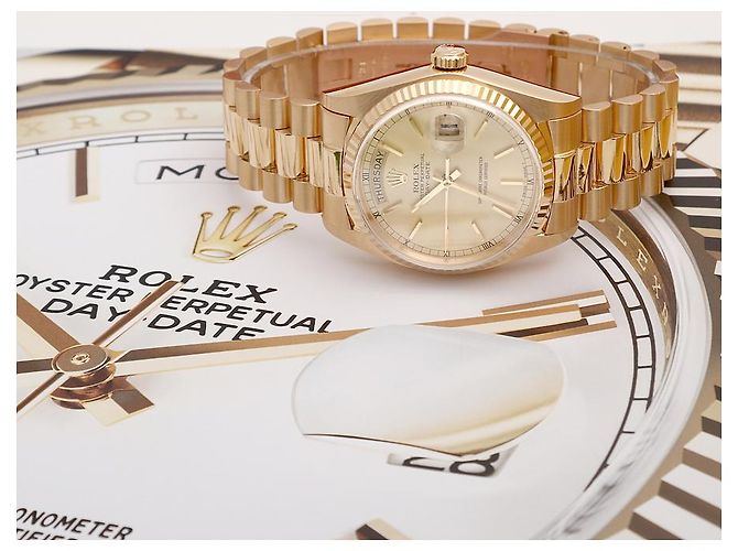 Rolex Orologio Day-Date da uomo in oro Cassa in oro D'oro - vista 10