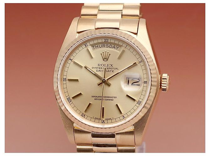 Rolex Orologio Day-Date da uomo in oro Cassa in oro D'oro - vista 2
