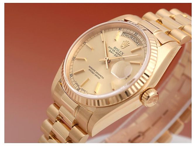 Rolex Orologio Day-Date da uomo in oro Cassa in oro D'oro - vista 6