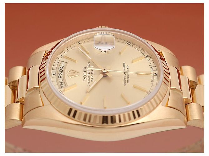Rolex Orologio Day-Date da uomo in oro Cassa in oro D'oro - vista 7