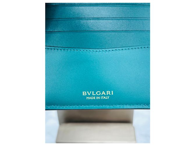 Bulgari Serpenti Forever Compact Wallet Schwarz Grün - Ansicht 7