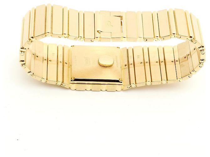 Piaget Orologio Square Jumbo Polo Onyx Original Diamond da Uomo Oro Nero - vista 21