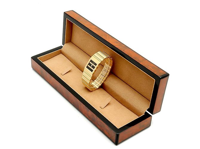 Piaget Orologio Square Jumbo Polo Onyx Original Diamond da Uomo Oro Nero - vista 29