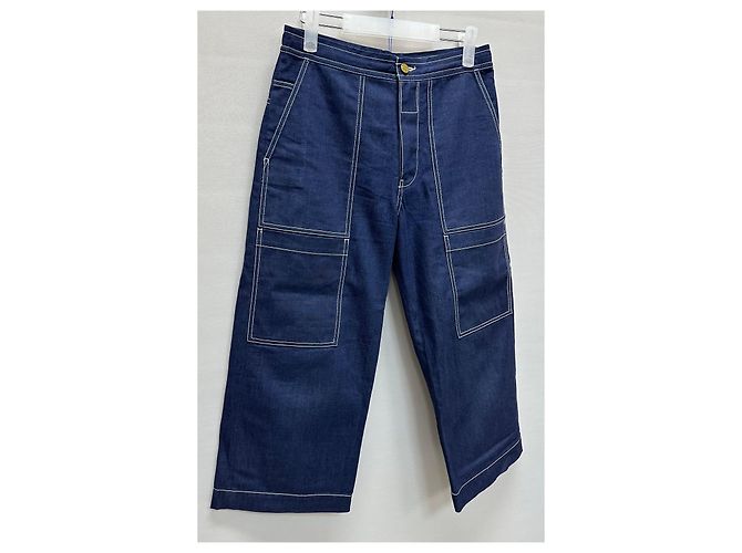 Pantalones de carpintero Acne Studios con costuras en contraste Negro - vista 3