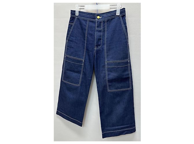 Pantalones de carpintero Acne Studios con costuras en contraste Negro - vista 4