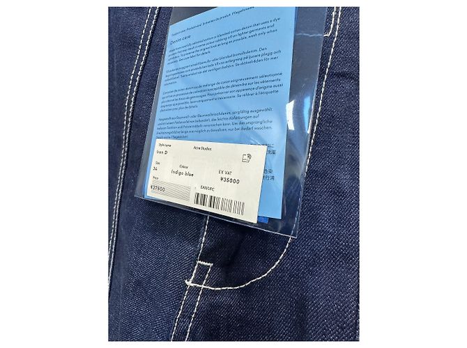 Pantalones de carpintero Acne Studios con costuras en contraste Negro - vista 7