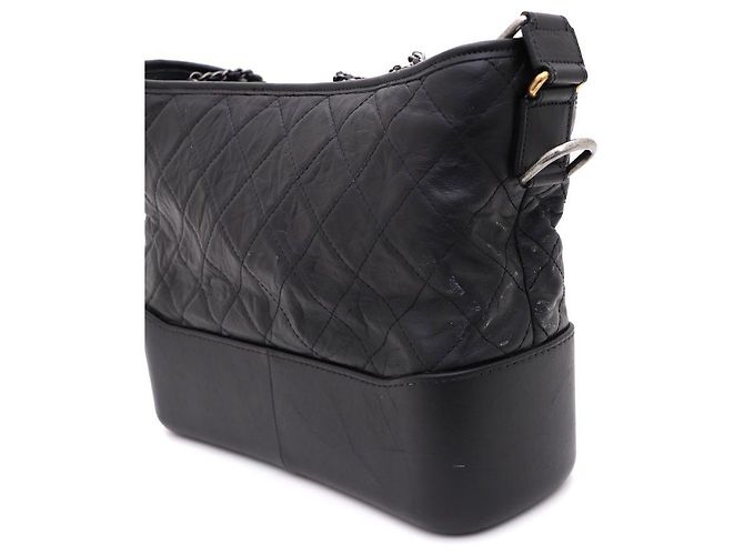 Chanel Borsa Hobo Gabrielle Medium Crossbody Nero - vista 4