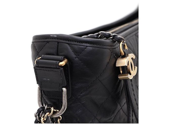 Chanel Borsa Hobo Gabrielle Medium Crossbody Nero - vista 7