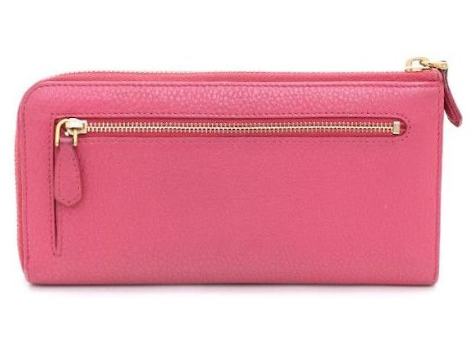 Prada Portafoglio lungo con logo dorato Rosa - vista 3