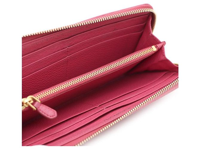 Prada Portafoglio lungo con logo dorato Rosa - vista 7