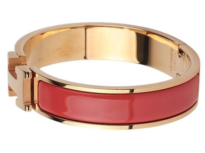Hermès Pulsera Click Coral Oro Rosa PM - vista 2