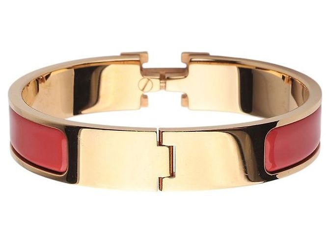 Hermès Pulsera Click Coral Oro Rosa PM - vista 3