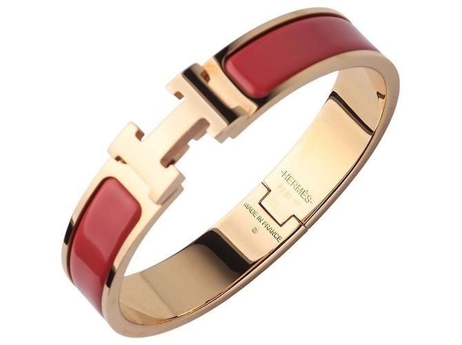 Hermès Pulsera Click Coral Oro Rosa PM - vista 5