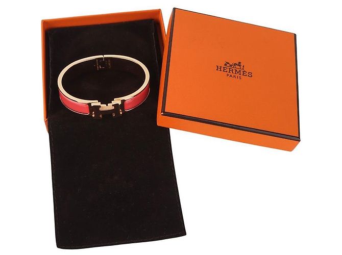 Hermès Pulsera Click Coral Oro Rosa PM - vista 6