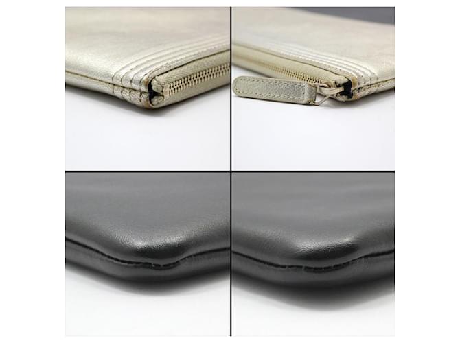 Chanel Clutch Boy Large Bicolore Nero e Argento - vista 8