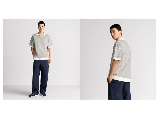 Dior Oblique Jacquard Polohemd XL Mehrfarben - Ansicht 9