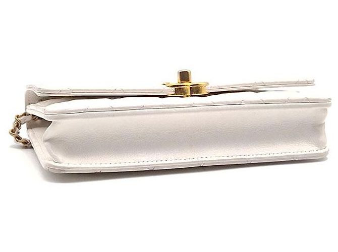 Chanel Mini borsa a tracolla WOC in pelle di agnello con chiusura a scatto Bianco - vista 7