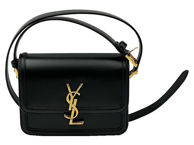 Saint Laurent Borsa a tracolla Solferino piccola con monogramma nero - vista 2