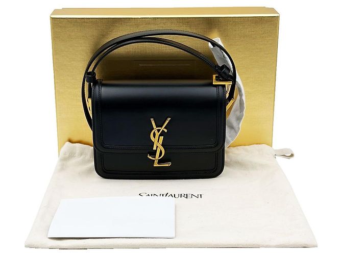 Saint Laurent Borsa a tracolla Solferino piccola con monogramma nero - vista 3
