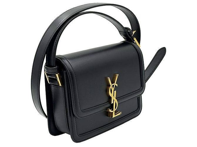 Saint Laurent Borsa a tracolla Solferino piccola con monogramma nero - vista 4