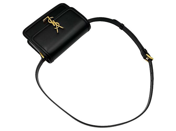 Saint Laurent Borsa a tracolla Solferino piccola con monogramma nero - vista 6