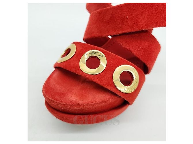 Louis Vuitton Sandalo in scamosciato Rosso - vista 5