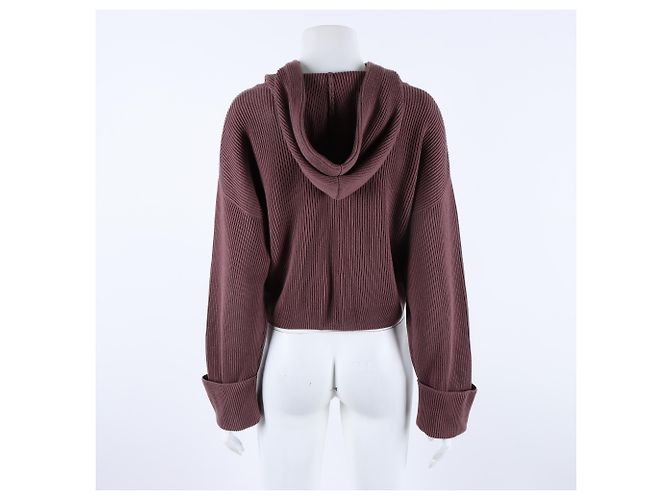 Brunello Cucinelli Strickjacke mit Kapuze und langen Ärmeln Braun - Ansicht 3
