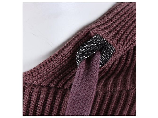 Brunello Cucinelli Strickjacke mit Kapuze und langen Ärmeln Braun - Ansicht 4