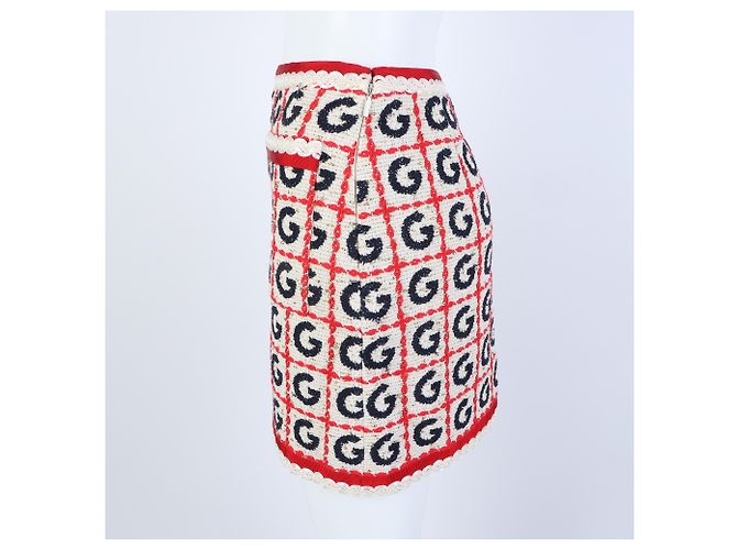 Falda de tweed Gucci Blanco - vista 2