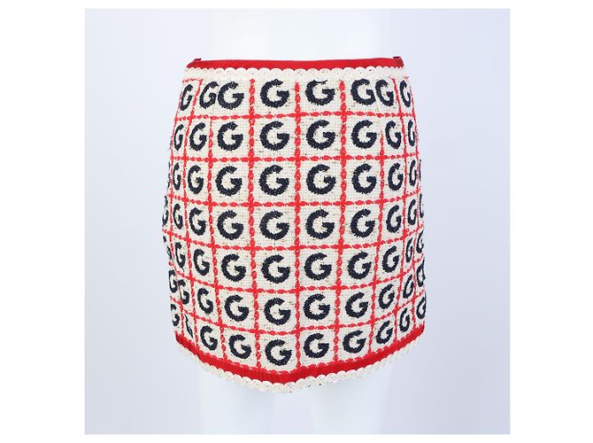 Falda de tweed Gucci Blanco - vista 3