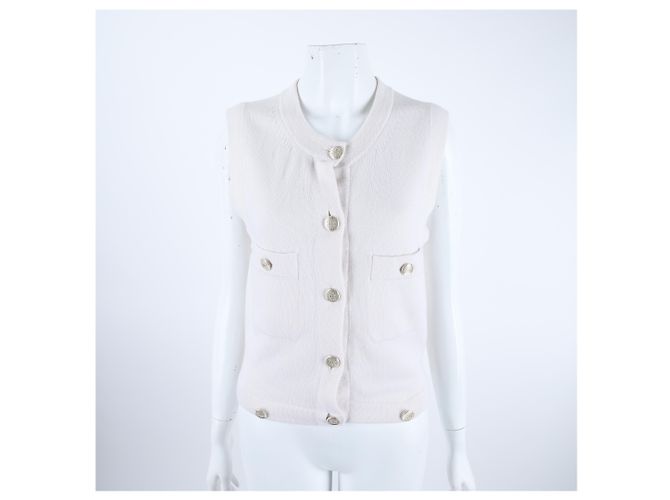 Chanel Vestido de cachemira Blanco - vista 5