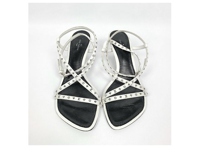 Louis Vuitton Monogram Strap Citizen Sandal White - view 2