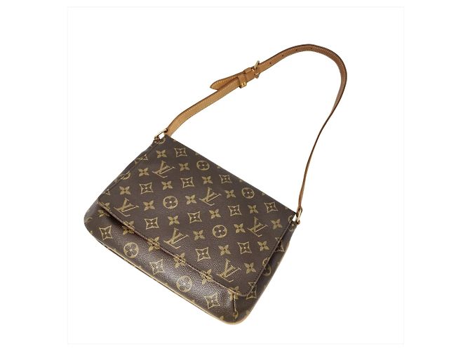 Borsa a tracolla Louis Vuitton Musette Tango Marrone Monogramma - vista 4