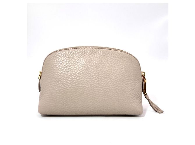 Prada Handtasche/Pouch aus grauem Leder Braun - Ansicht 2