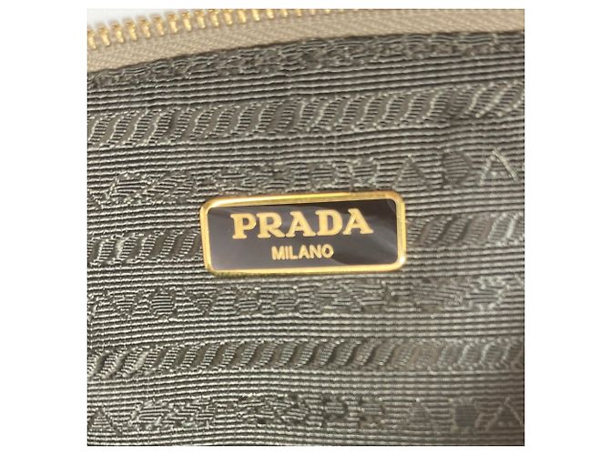 Prada Handtasche/Pouch aus grauem Leder Braun - Ansicht 5