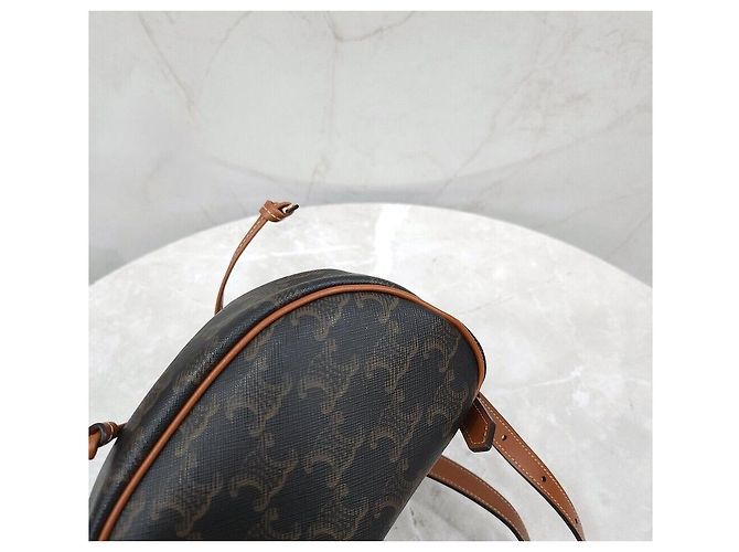 Céline Mini Triumph Canvas Polco Rucksack Silber - Ansicht 7